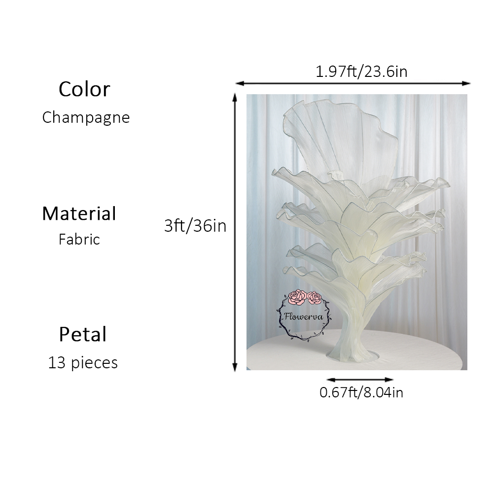 Flowerva Table Flower Weeding Decor Champagne 100cm