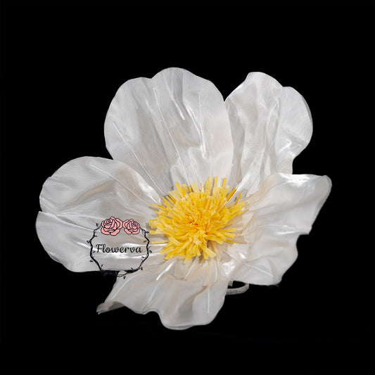 Flowerva Sheer Fabric White Daisy Decor