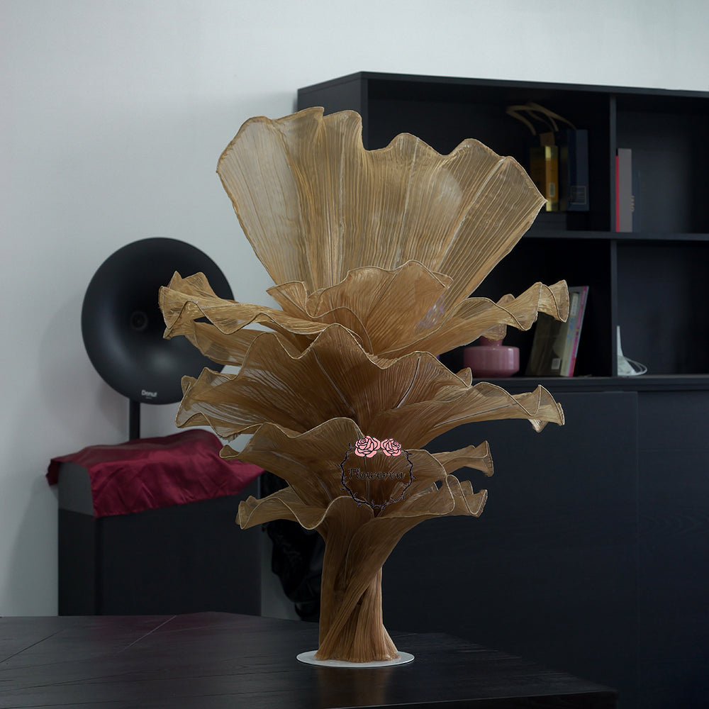 Flowerva Brown Table Flower Wedding Decoration (With Base)