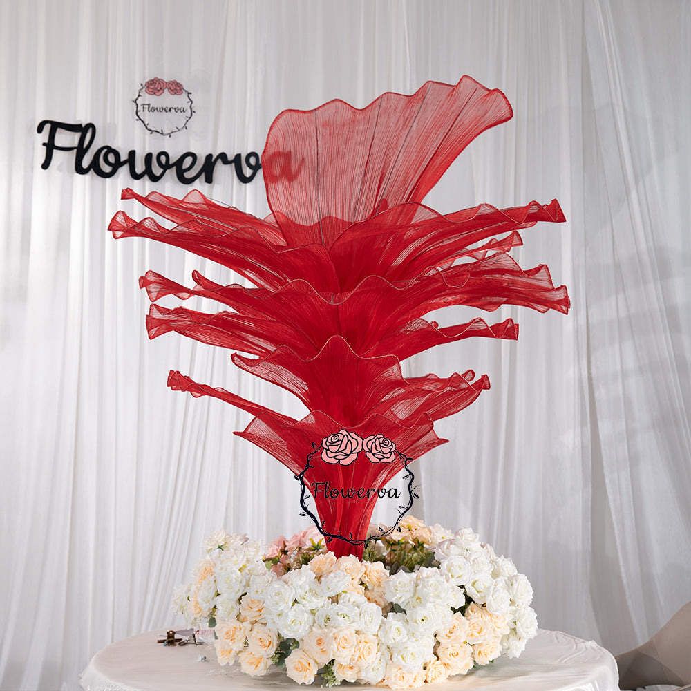 Flowerva Aesthetic Wedding Art Installation Red Vintage 180cm