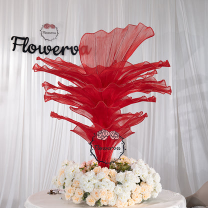 Flowerva Red Vintage Aesthetic Wedding Home Art Installation