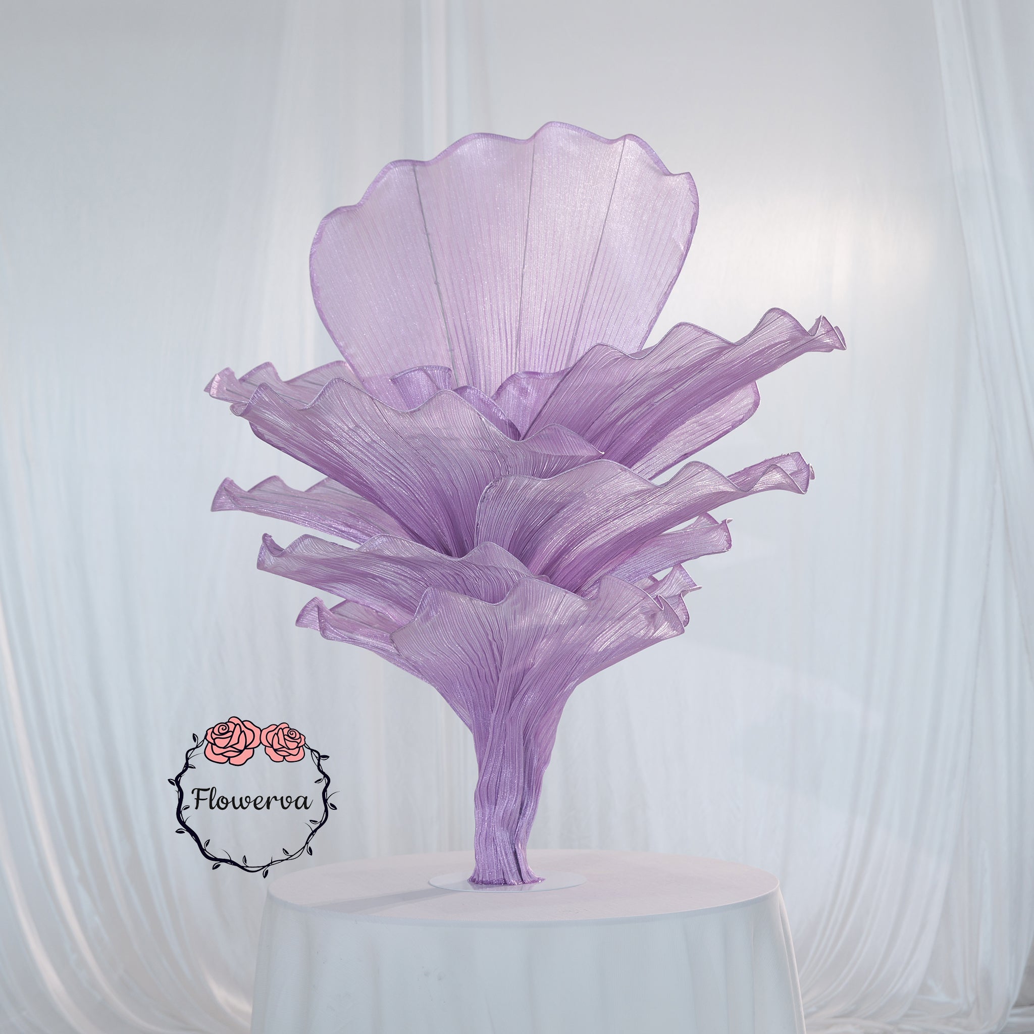 Flowerva Amethyst Wedding and Home Art Decoration Pearl Purple 120cm