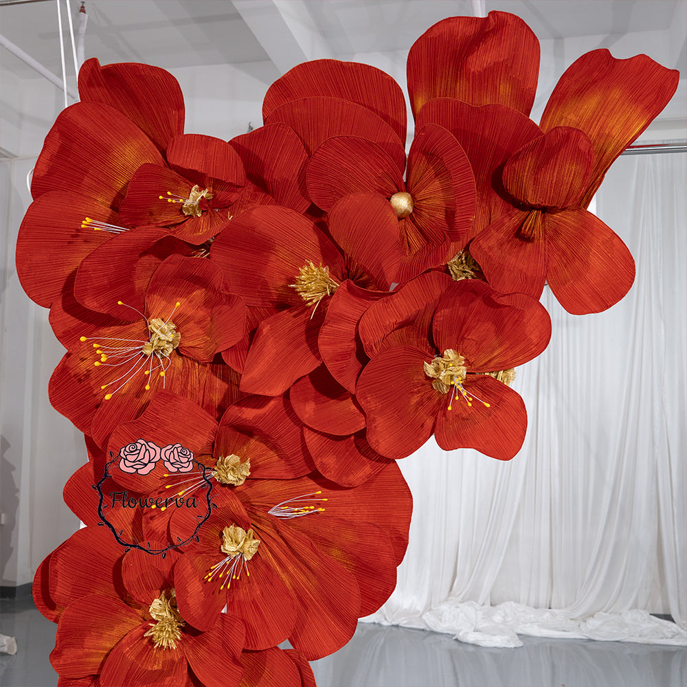 Flowerva Scarlet Cascade Orchid Wedding Decor