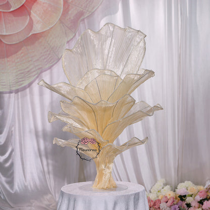 Flowerva Yellow Skin Table Flower Wedding Decoration (With Base)