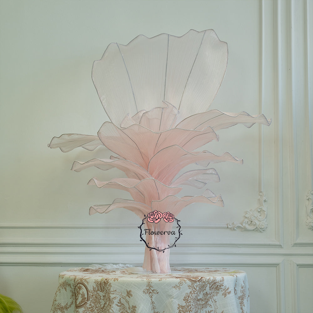 Flowerva Light Pink Table Flower Wedding Decoration (With Base)