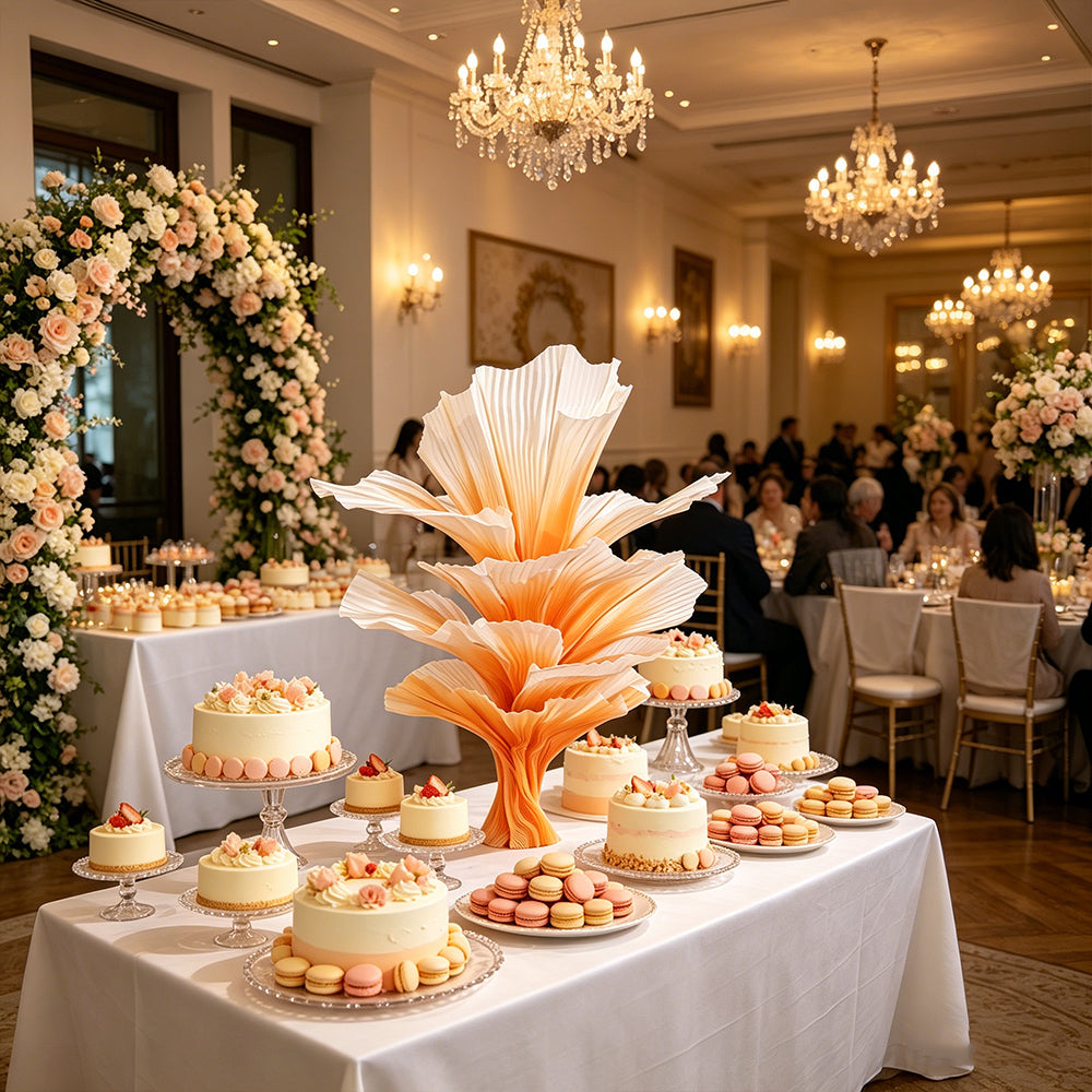Flowerva Champagne Table Flower Wedding Table Centerpiece