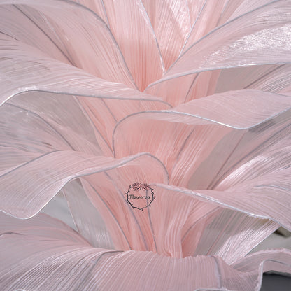 Flowerva Light Pink Table Flower Wedding Decoration (With Base)