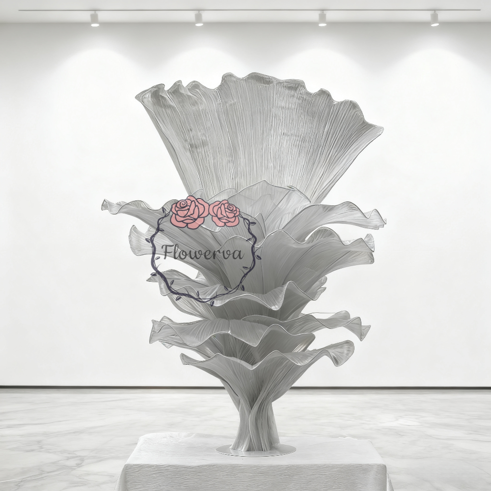 Flowerva''Morning Mist in the Mountains'' gray wedding table flower decoration