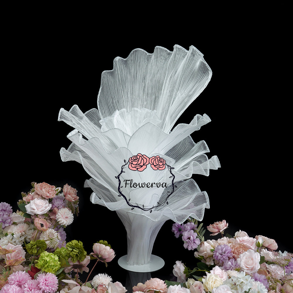 Flowerva Pure White Artistic Wedding Table Decorations