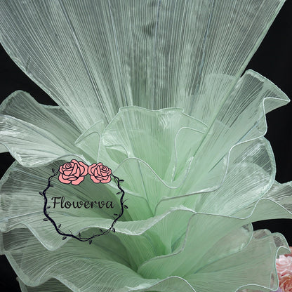 Flowerva Light Green Table Flower Wedding Decoration (With Base)