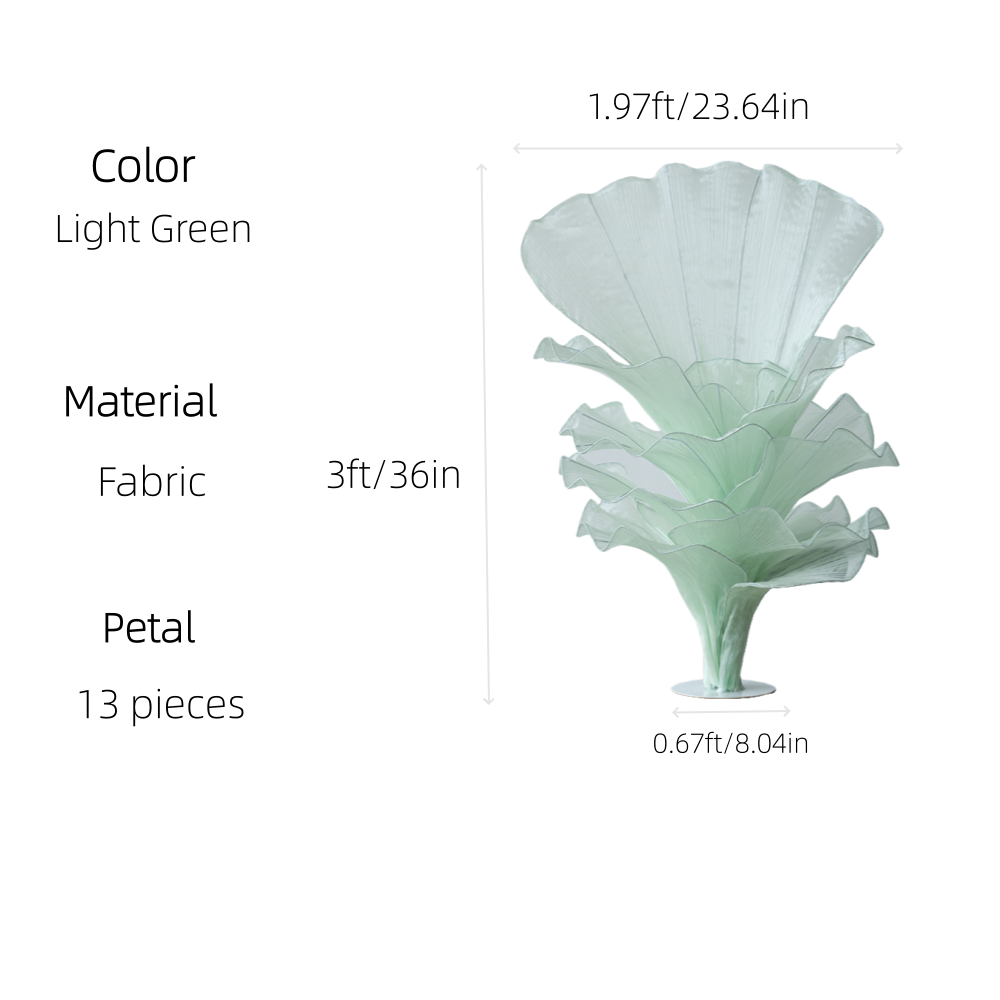 Flowerva Light Green Table Flower Wedding Decoration (With Base)