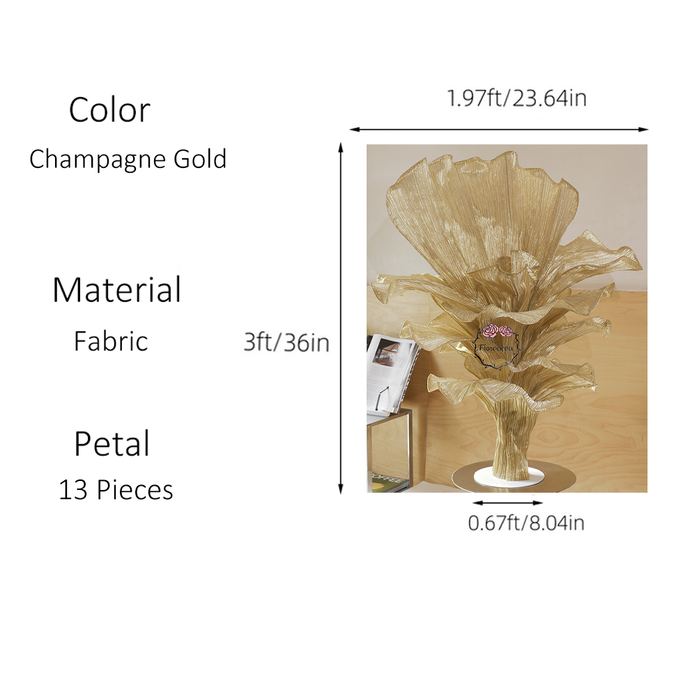 Flowerva Height Fabric Table Flower Wedding Decor(Without Flowers)