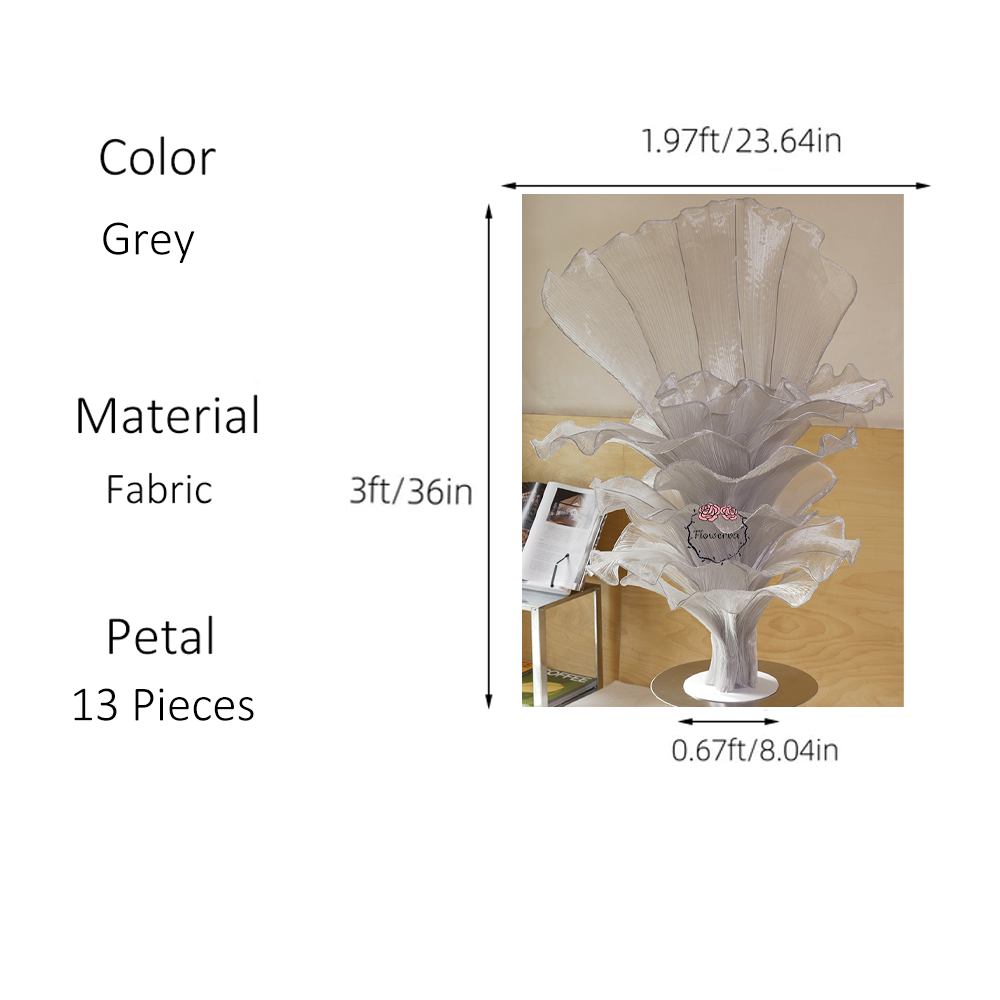 Flowerva Wedding Table Flower Decoration Grey