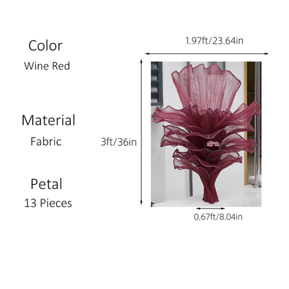 Flowerva Height Fabric Table Flower Wedding Decor(Without Flowers)