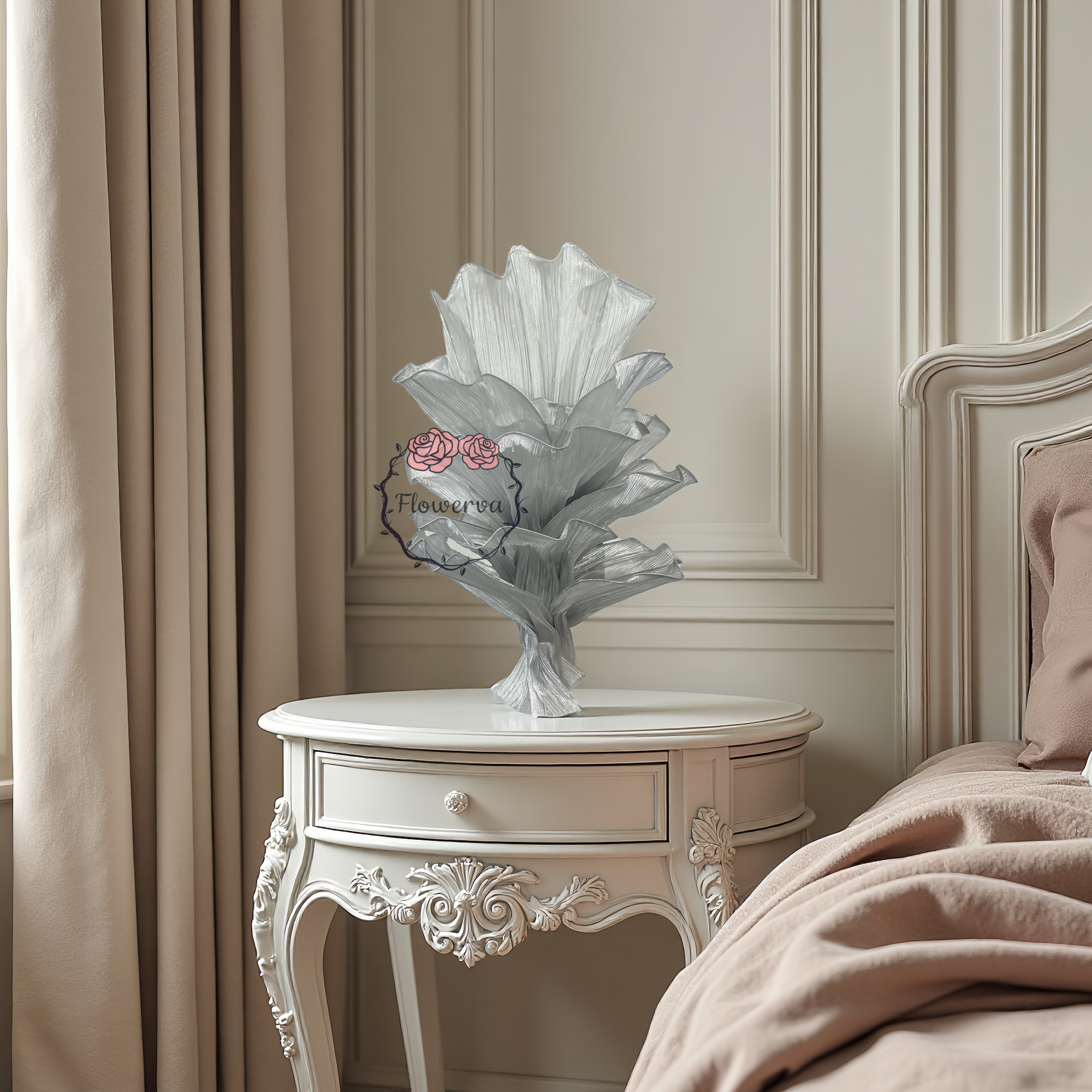 Flowerva "Glacier Flower" Luxury Wedding and Home Art Decoration
