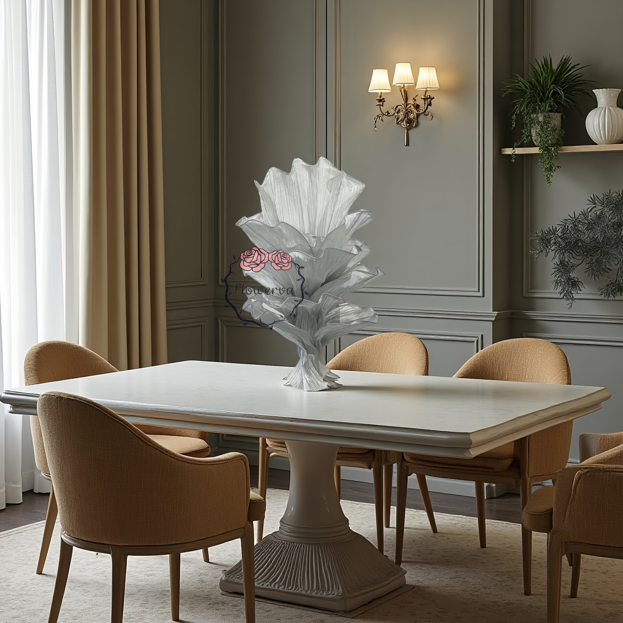 Flowerva "Glacier Flower" Luxury Wedding and Home Art Decoration