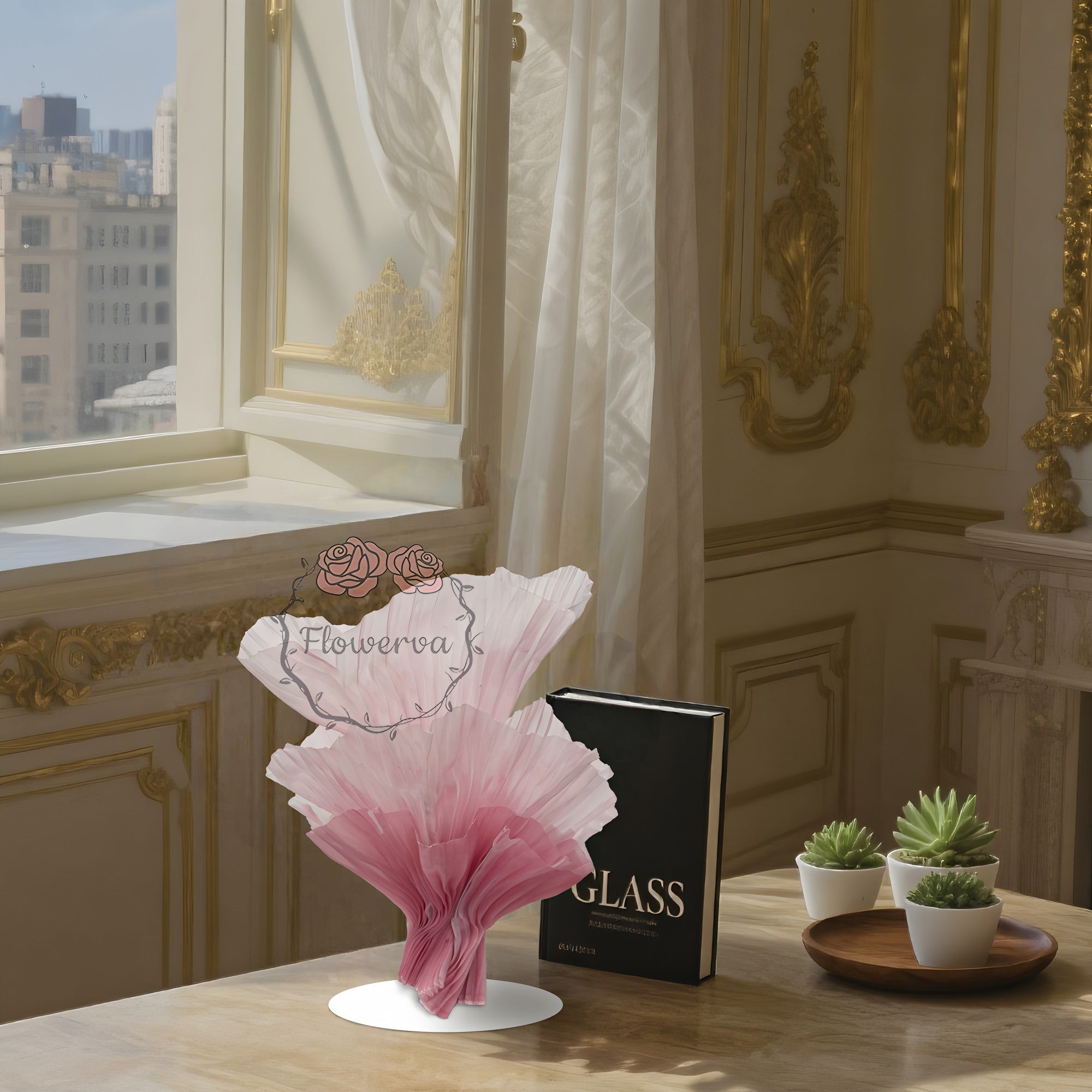 Flowerva "Romantic Light" Table Flower Wedding Decoration/Home Decor