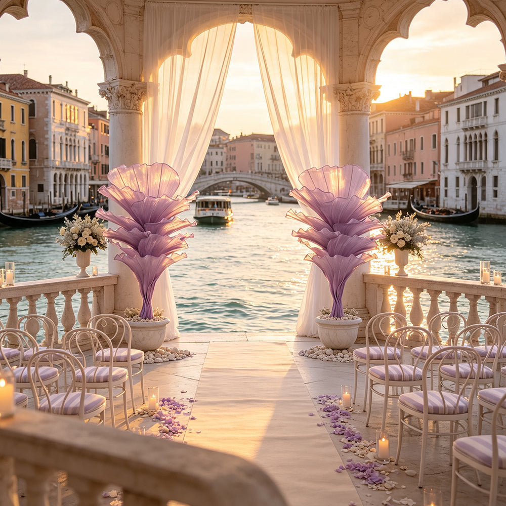 Flowerva Amethyst Wedding and Home Art Decoration