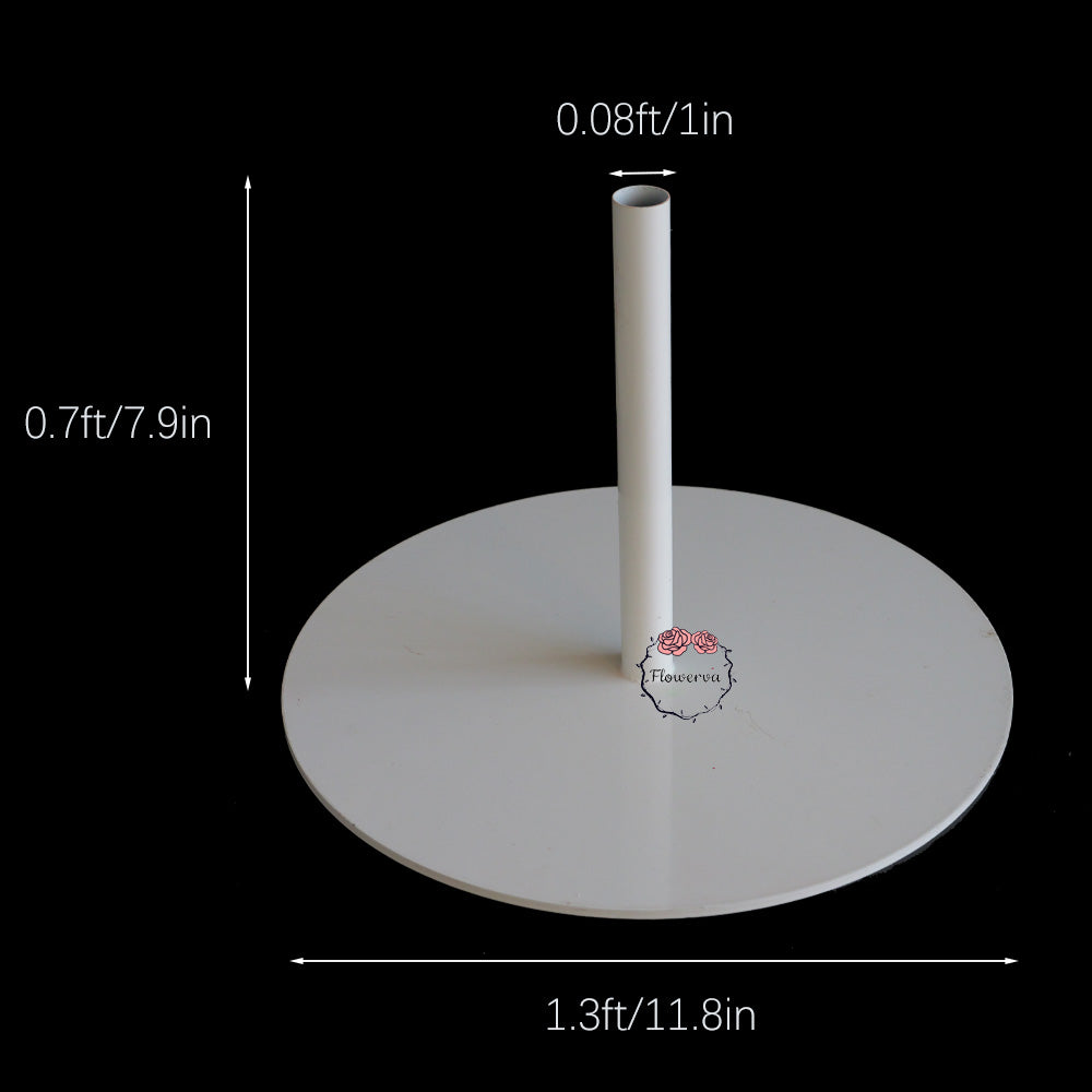 Flowerva Sturdy Matte White Base Stand