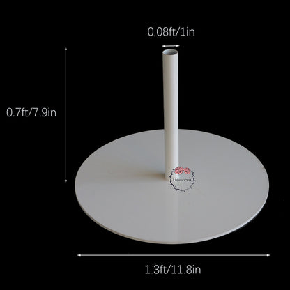 Flowerva Sturdy Matte White Base Stand