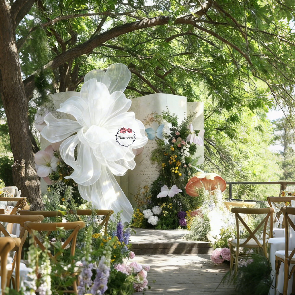 Flowerva Cloud Veil Oversized Statement  Bloom