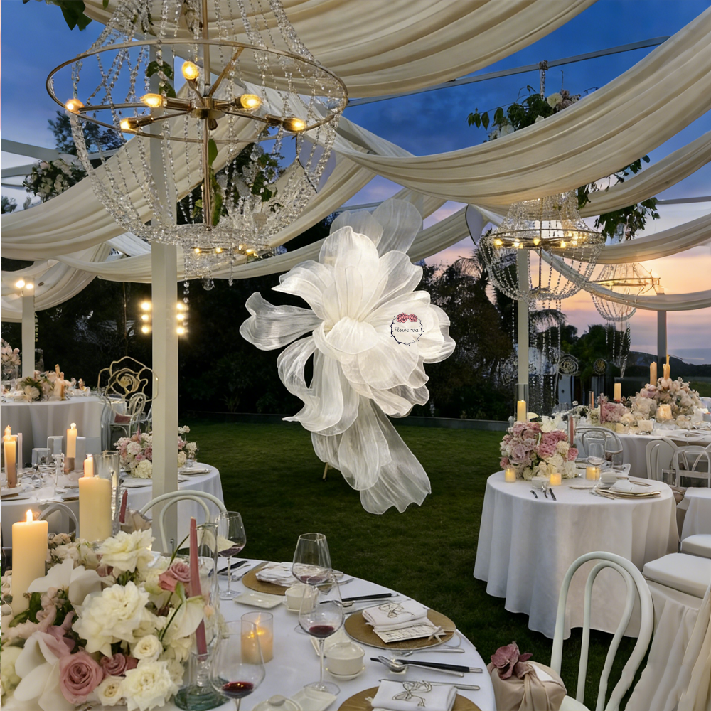 Flowerva Cloud Veil Oversized Statement  Bloom