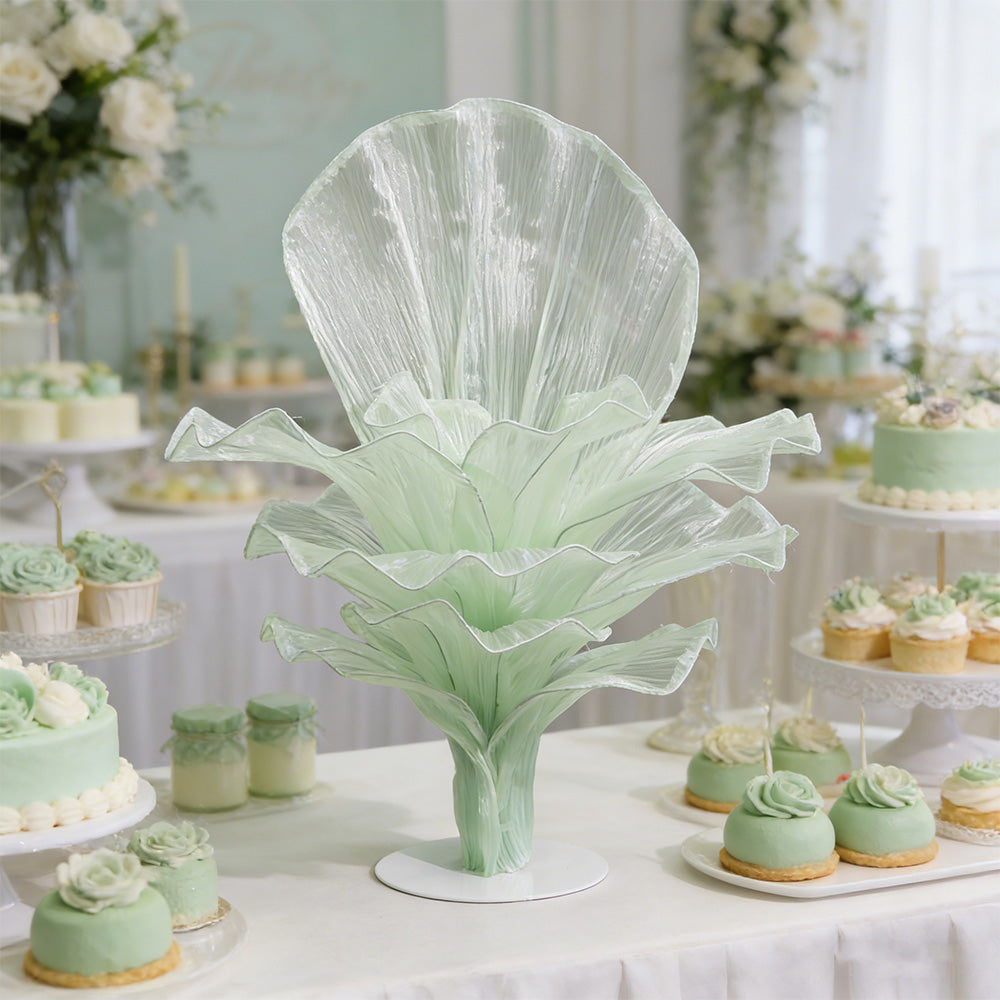 Flowerva Light Green Table Flower Wedding Decoration (With Base)