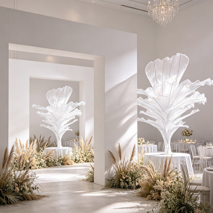 Flowerva Pure White Artistic Wedding Table Decorations