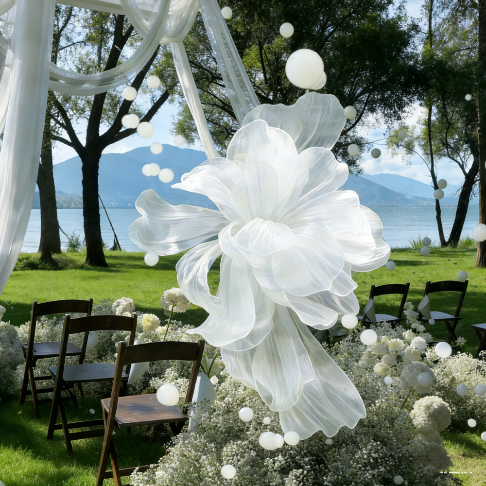 Flowerva Cloud Veil Oversized Statement  Bloom