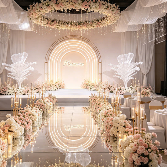 Statement Flowerva Pure White Artistic Table Decor