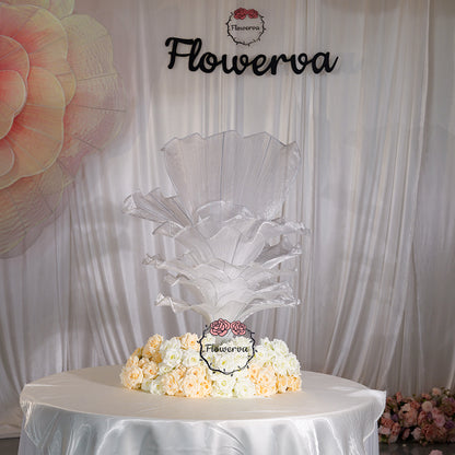 Flowerva Height Fabric Table Flower Wedding Decor(Without Flowers)