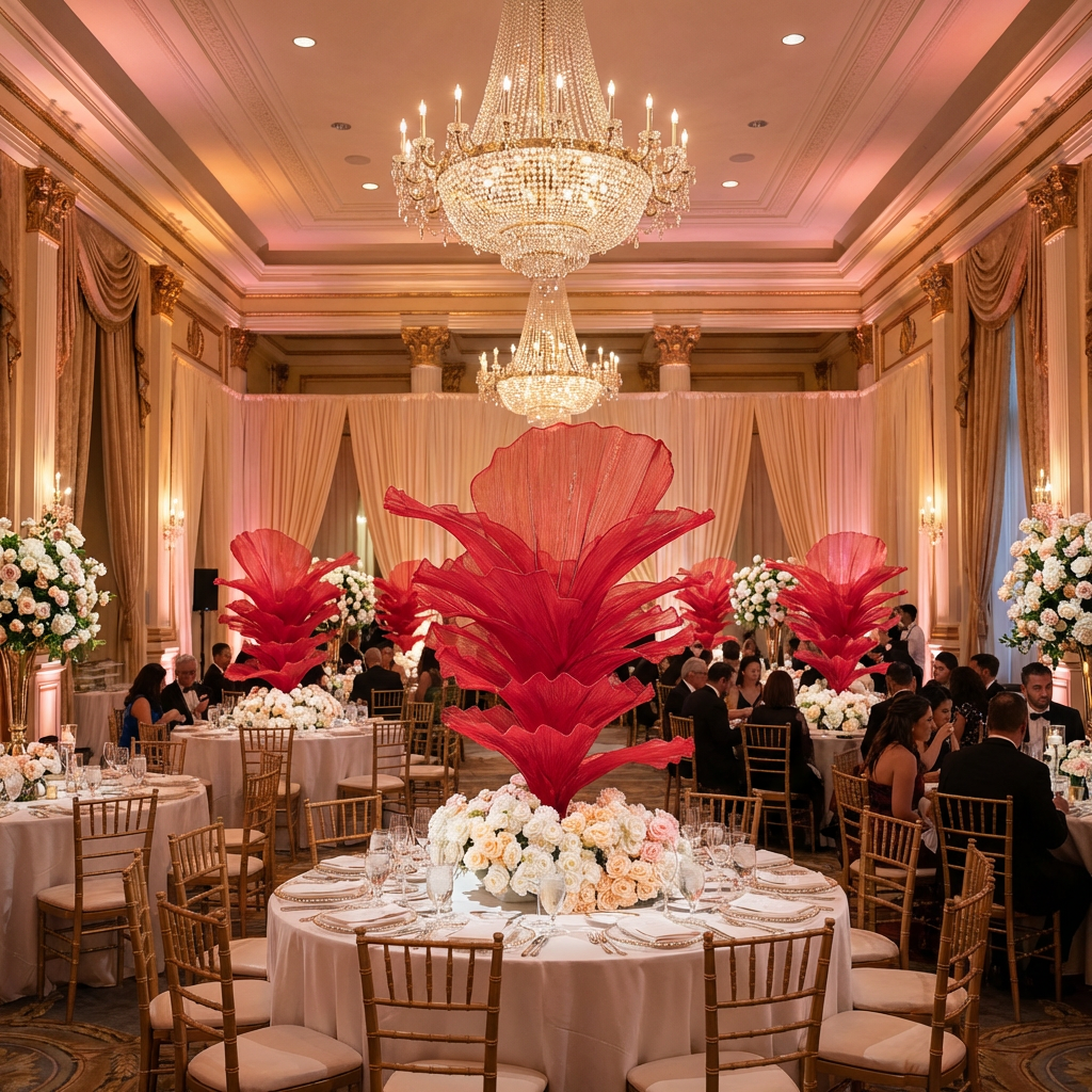 Flowerva Height Fabric Table Flower Wedding Decor(Without Flowers)