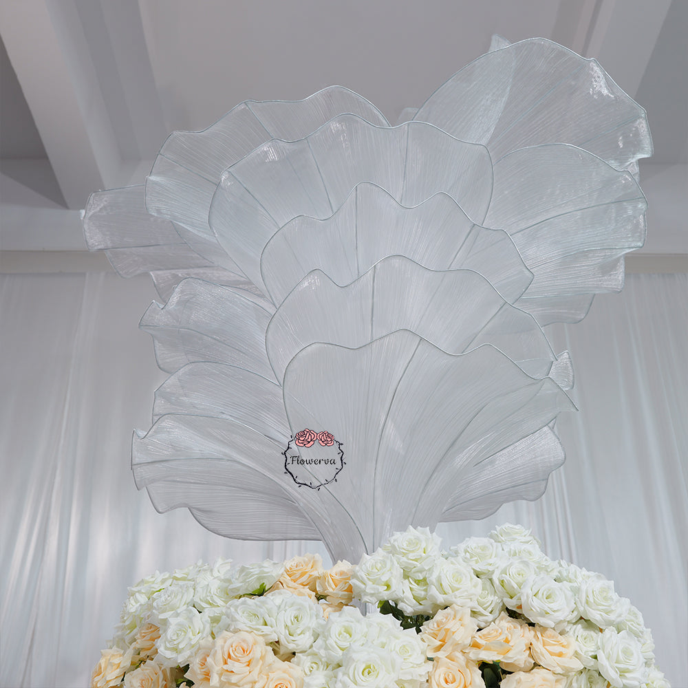 Flowerva Pure White Artistic Wedding Table Decorations