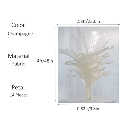 Flowerva Height Fabric Table Flower Wedding Decor(Without Flowers)