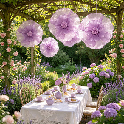 Flowerva Giant Tulle Flower Centerpiece Wedding & Event Decor