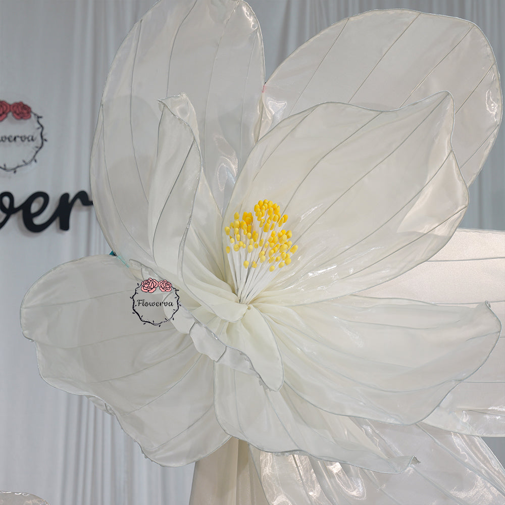 Flowerva Silk Bloom Standing White Luminous Floral Decor