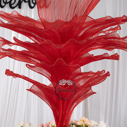 Flowerva Red Vintage Aesthetic Wedding Home Art Installation