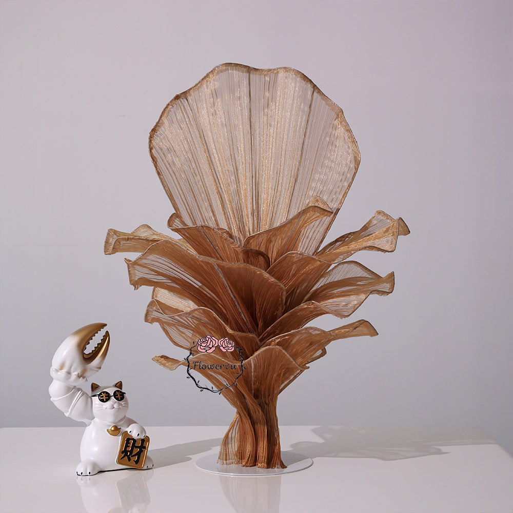 Flowerva Brown Table Flower Wedding Decoration (With Base)