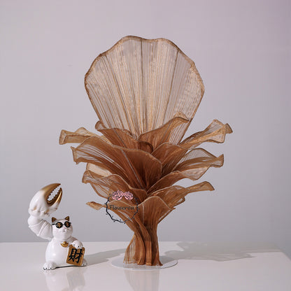 Flowerva Brown Table Flower Wedding Decoration (With Base)