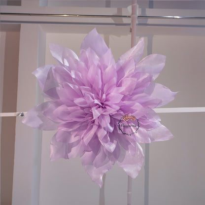 Flowerva Fluffy Layered Lilac Fabric Flower Decor