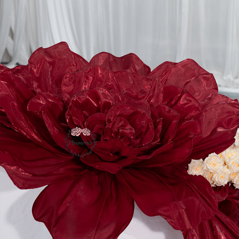 Flowerva Grand Scarlet Ruby Cascade Fabric Decor
