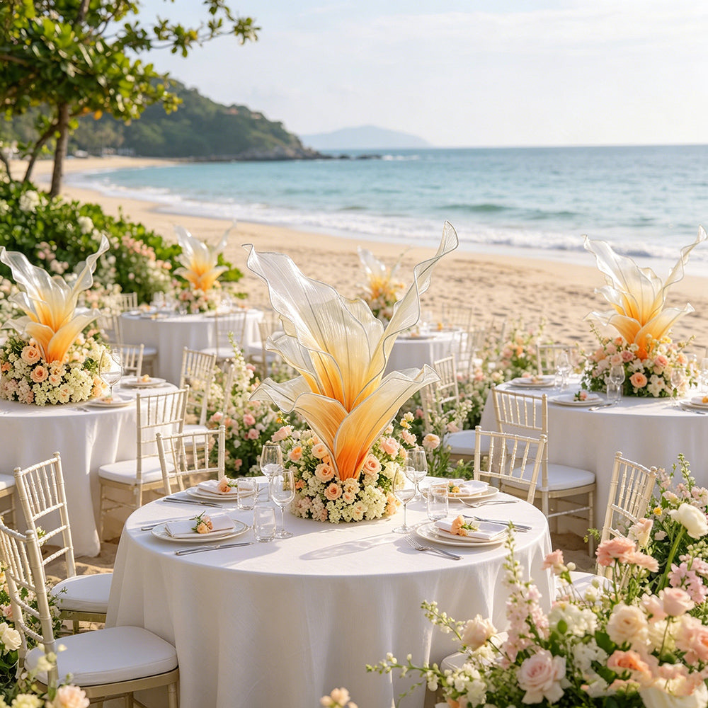 Flowerva Amber Veil Table Flower Wedding Decoration 3.0 Upgraded Version