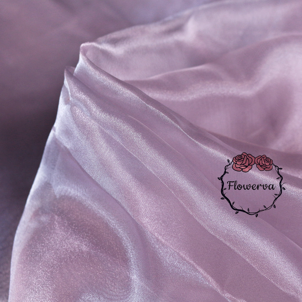 Flowerva – tissu en Organza de soie bleu, fin et doux, pour décoration de mariage, conception de robe 