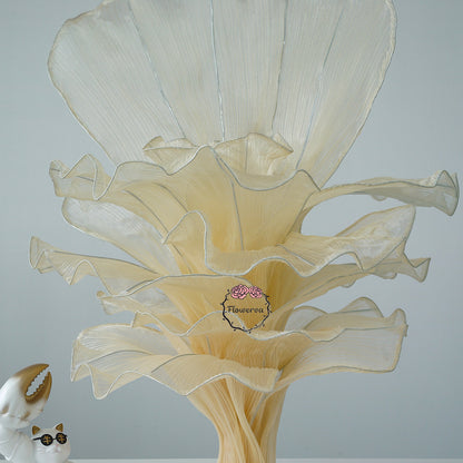 Flowerva Yellow Skin Table Flower Wedding Decoration (With Base)