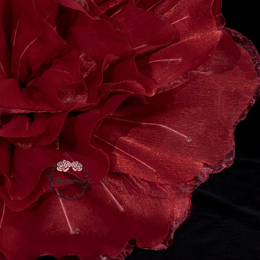 Flowerva Luminous Ruffle Core Fabric Flower