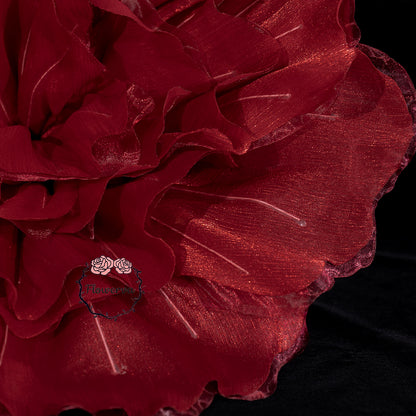 Flowerva Luminous Ruffle Core Fabric Flower