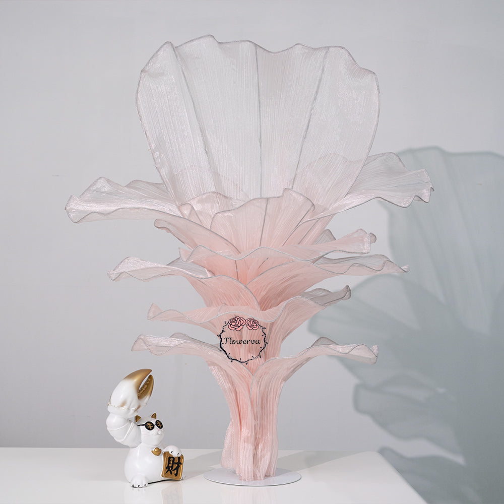 Flowerva Light Pink Table Flower Wedding Decoration (With Base)