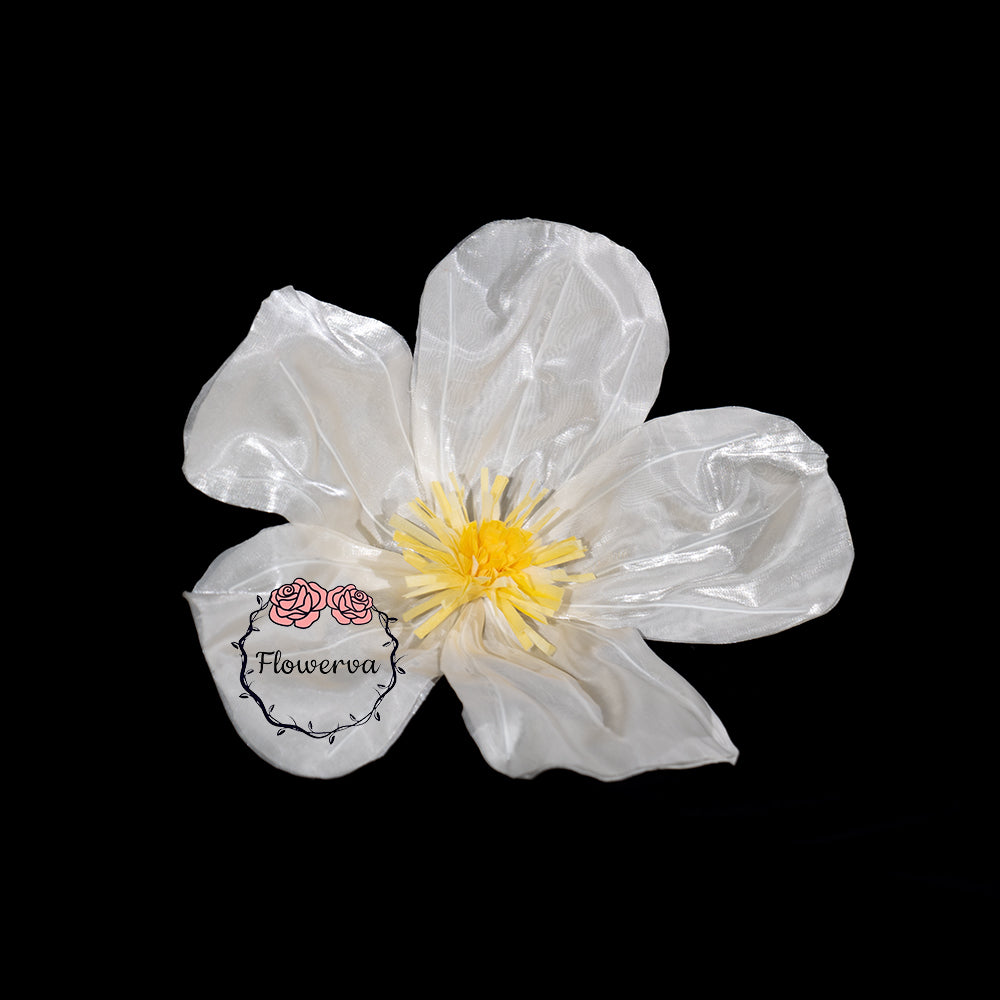 Flowerva Sheer Fabric White Daisy Decor