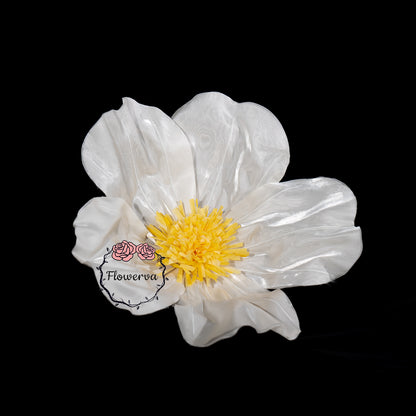 Flowerva Sheer Fabric White Daisy Decor