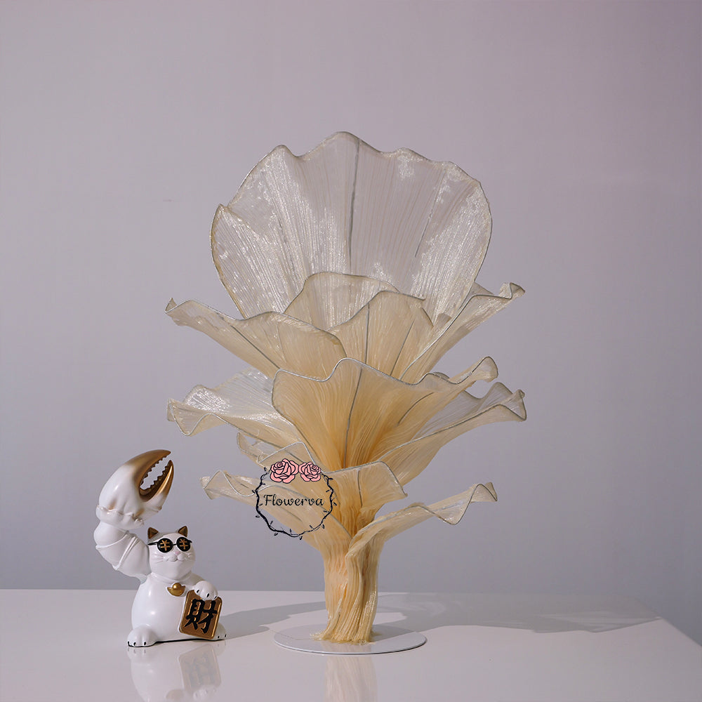 Flowerva Yellow Skin Table Flower Wedding Decoration (With Base)